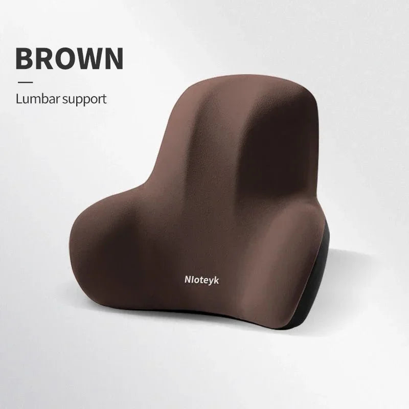 Coussin lombaire mémoire de forme - coloris marron