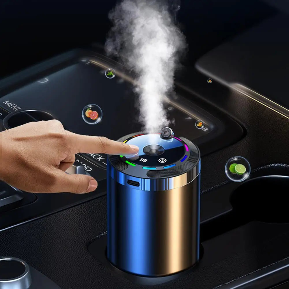 Diffuseur humidificateur installé dans le porte-gobelet