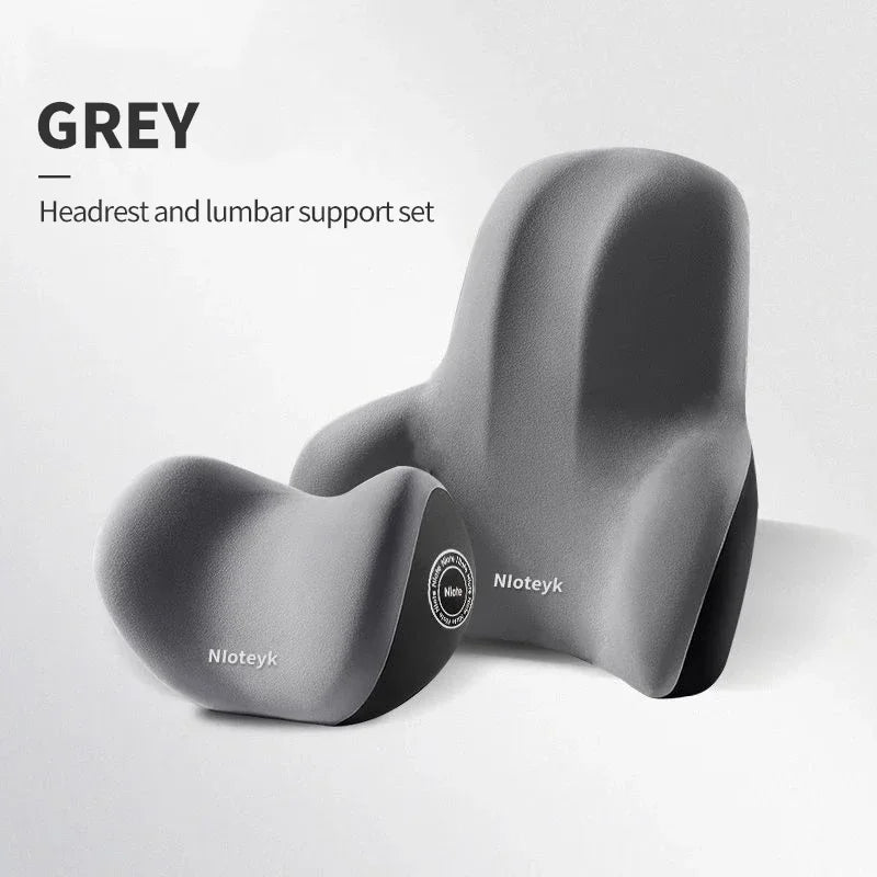 Ensemble coussin cou + lombaire - coloris gris