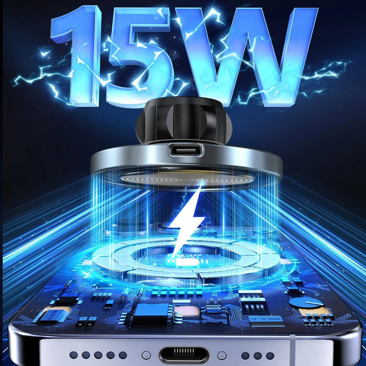 Chargeur sans fil voiture - puissance 15W
